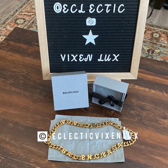 Balenciaga Letter Necklace - Picture 1 of 7